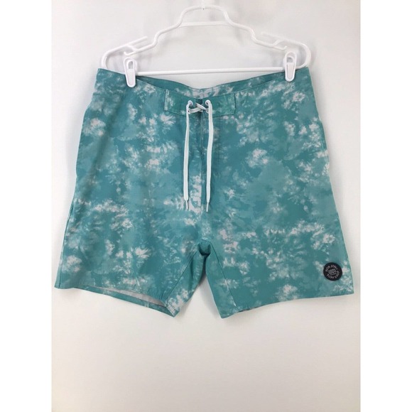 Ron Jon Surf Shop Mens Board Shorts Size 33 Swim Suit Skim Skate Trunks Green - Picture 6 of 14